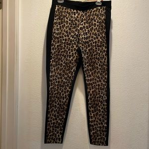 Stretch pants Leopard print and black